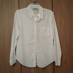 Chico's Shadow St Miranda LS Top White